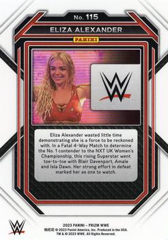 2023 Panini Prizm WWE #115 Eliza Alexander Back