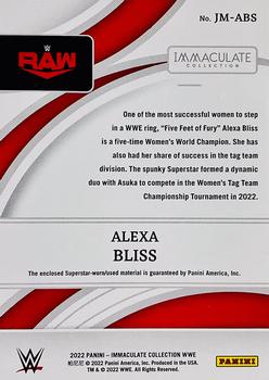 2022 Panini Immaculate Collection WWE - Jumbo Memorabilia Hoodie #JM-ABS Alexa Bliss Back