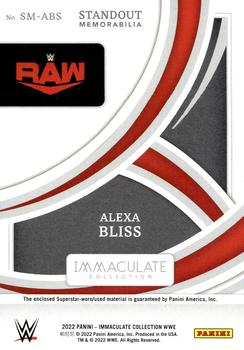 2022 Panini Immaculate Collection WWE - Standout Memorabilia Platinum #SM-ABS Alexa Bliss Back