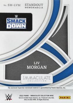 2022 Panini Immaculate Collection WWE - Standout Memorabilia Red #SM-LVM Liv Morgan Back