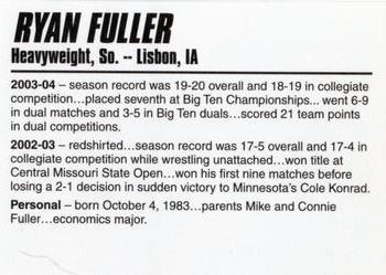 2004-05 Iowa Hawkeyes #NNO Ryan Fuller Back