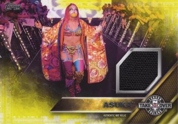 2016 Topps WWE - 2K17 NXT TakeOver London Mat Relics Yellow #NNO Asuka Front