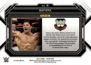 2023 Panini Prizm WWE - Blue Wave #8 Batista Back