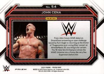 2023 Panini Prizm WWE - Blue Wave #54 John Cena Back