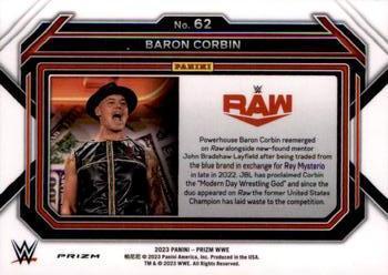 2023 Panini Prizm WWE - Blue Wave #62 Baron Corbin Back
