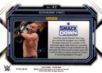 2023 Panini Prizm WWE - Ice #42 Giovanni Vinci Back