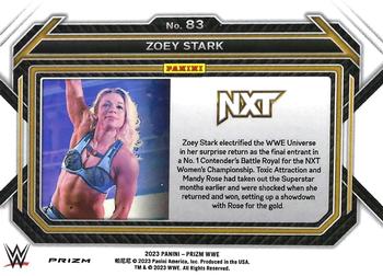 2023 Panini Prizm WWE - Ice #83 Zoey Stark Back