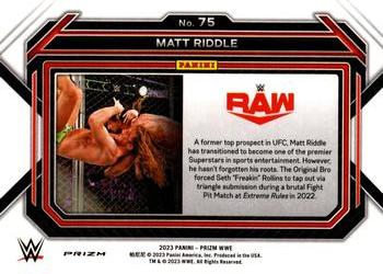 2023 Panini Prizm WWE - Ruby Wave #75 Matt Riddle Back