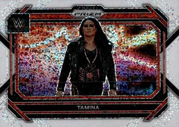 2023 Panini Prizm WWE - White Sparkle #11 Tamina Front