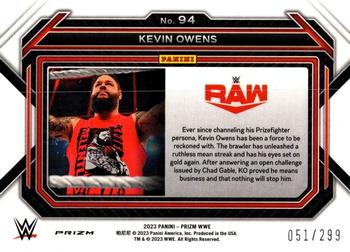 2023 Panini Prizm WWE - Red #94 Kevin Owens Back