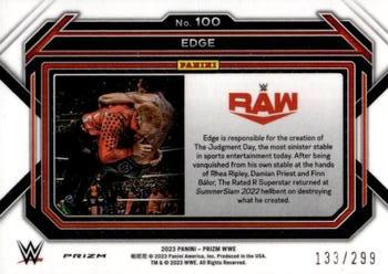 2023 Panini Prizm WWE - Red #100 Edge Back