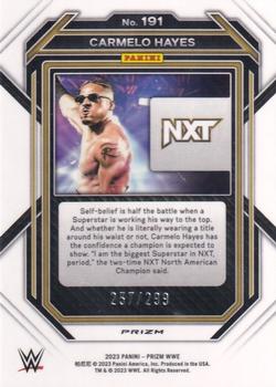 2023 Panini Prizm WWE - Red #191 Carmelo Hayes Back