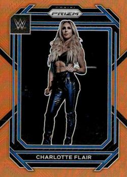 2023 Panini Prizm WWE - Orange #123 Charlotte Flair Front