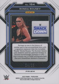 2023 Panini Prizm WWE - Mojo #194 Ronda Rousey Back