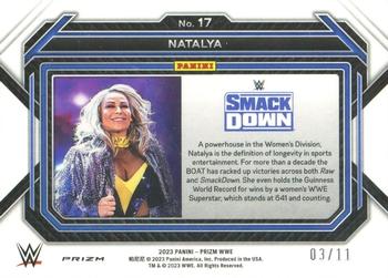 2023 Panini Prizm WWE - Blue Shimmer FOTL #17 Natalya Back