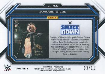 2023 Panini Prizm WWE - Blue Shimmer FOTL #34 Joaquin Wilde Back