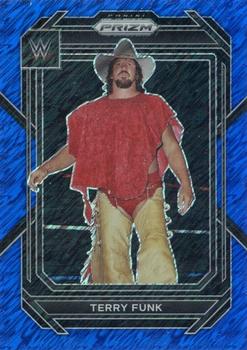 2023 Panini Prizm WWE - Blue Shimmer FOTL #114 Terry Funk Front