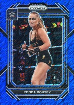 2023 Panini Prizm WWE - Blue Shimmer FOTL #194 Ronda Rousey Front