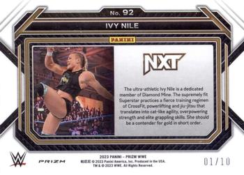 2023 Panini Prizm WWE - Gold #92 Ivy Nile Back