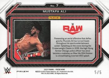 2023 Panini Prizm WWE - Gold Shimmer FOTL #7 Mustafa Ali Back