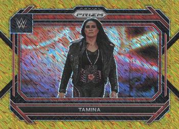 2023 Panini Prizm WWE - Gold Shimmer FOTL #11 Tamina Front