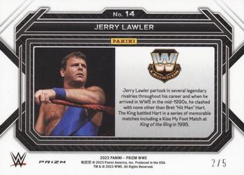 2023 Panini Prizm WWE - Gold Shimmer FOTL #14 Jerry Lawler Back