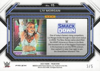 2023 Panini Prizm WWE - Gold Shimmer FOTL #15 Liv Morgan Back