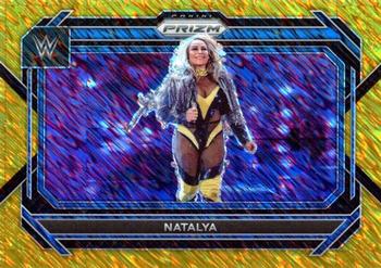 2023 Panini Prizm WWE - Gold Shimmer FOTL #17 Natalya Front