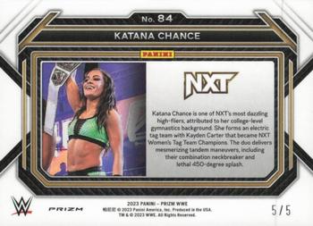 2023 Panini Prizm WWE - Gold Shimmer FOTL #84 Katana Chance Back