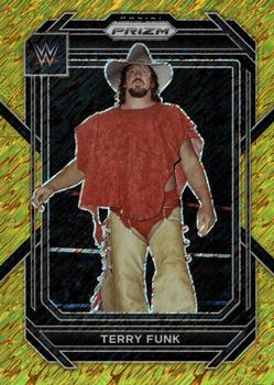 2023 Panini Prizm WWE - Gold Shimmer FOTL #114 Terry Funk Front
