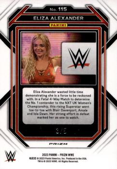 2023 Panini Prizm WWE - Gold Shimmer FOTL #115 Eliza Alexander Back