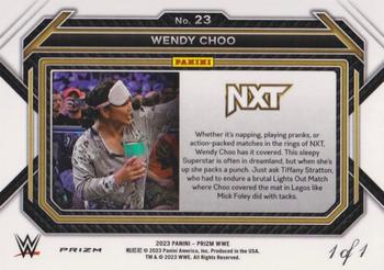 2023 Panini Prizm WWE - Black #23 Wendy Choo Back