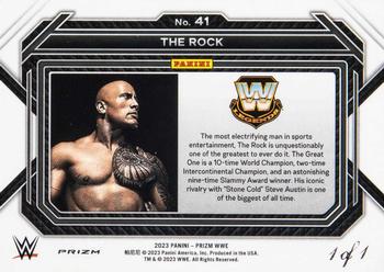 2023 Panini Prizm WWE - Black #41 The Rock Back