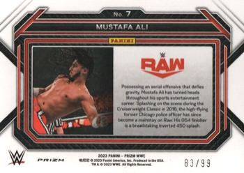 2023 Panini Prizm WWE - Under Card Red #7 Mustafa Ali Back