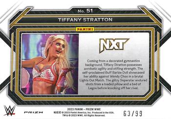 2023 Panini Prizm WWE - Under Card Red #51 Tiffany Stratton Back
