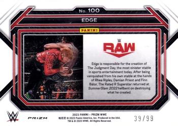 2023 Panini Prizm WWE - Under Card Red #100 Edge Back