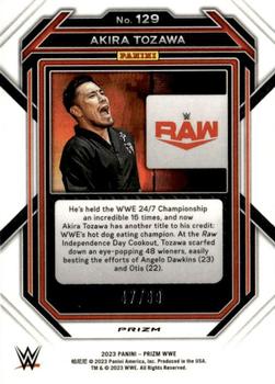2023 Panini Prizm WWE - Under Card Red #129 Akira Tozawa Back