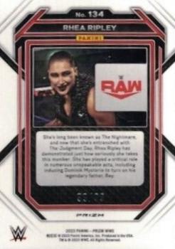2023 Panini Prizm WWE - Under Card Red #134 Rhea Ripley Back