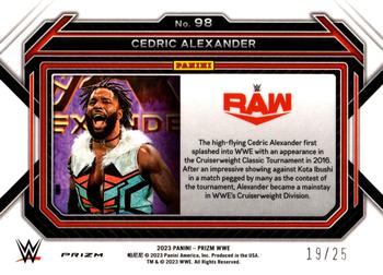 2023 Panini Prizm WWE - Under Card Blue #98 Cedric Alexander Back
