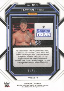 2023 Panini Prizm WWE - Under Card Blue #108 Karrion Kross Back