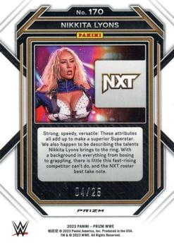 2023 Panini Prizm WWE - Under Card Blue #170 Nikkita Lyons Back