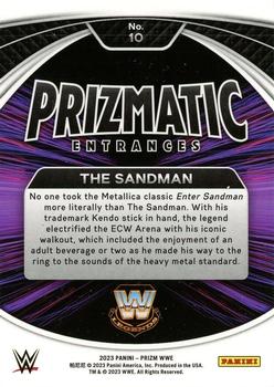 2023 Panini Prizm WWE - Prizmatic Entrances #10 The Sandman Back