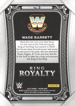 2023 Panini Prizm WWE - Ring Royalty #2 Wade Barrett Back