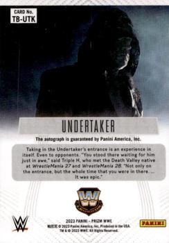2023 Panini Prizm WWE - Throwback Signatures #TB-UTK Undertaker Back
