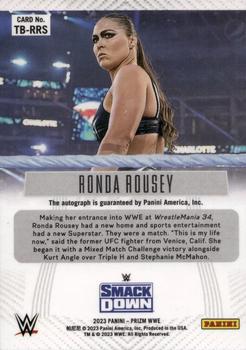 2023 Panini Prizm WWE - Throwback Signatures #TB-RRS Ronda Rousey Back