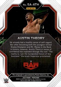 2023 Panini Prizm WWE - Superstar Autographs #SA-ATH Austin Theory Back