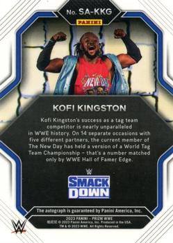 2023 Panini Prizm WWE - Superstar Autographs #SA-KKG Kofi Kingston Back