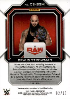 2023 Panini Prizm WWE - Champion Signatures Prizms Green Pulsar #CS-BSM Braun Strowman Back