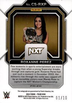 2023 Panini Prizm WWE - Champion Signatures Prizms Green Pulsar #CS-RXP Roxanne Perez Back