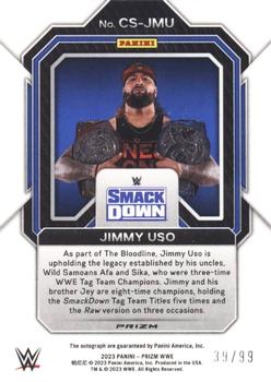 2023 Panini Prizm WWE - Champion Signatures Prizms Red #CS-JMU Jimmy Uso Back